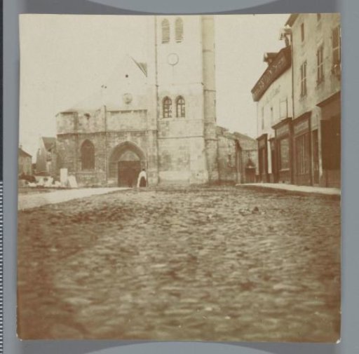 View in an unknown city, France