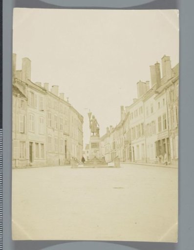 View in Domrémy-la-Pucelle, with the statue of Jeanne d'Arc, France