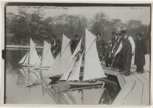Toy Boats in a Pond in Central Park, New York City