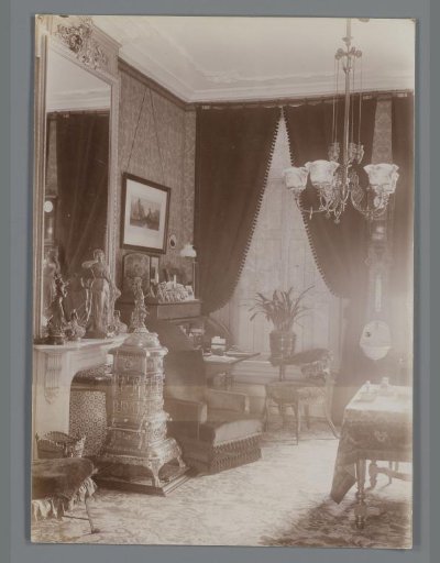 Interior with secretary desk from the house of Piet de Jong in Arnhem