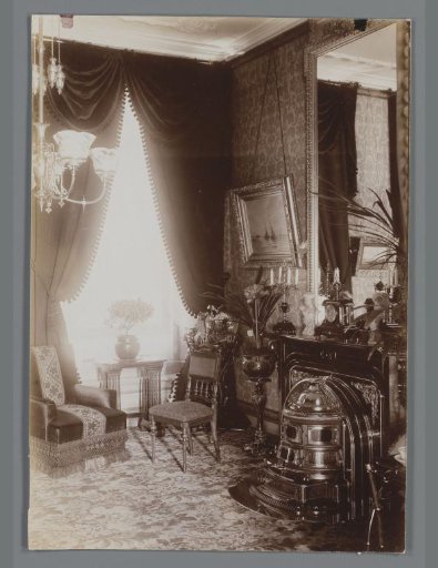 Interior with secretary desk from the house of Piet de Jong in Arnhem