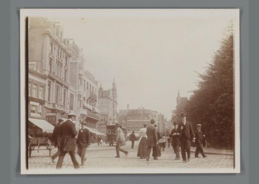 View of the Rembrandtplein with passers-by, Amsterdam