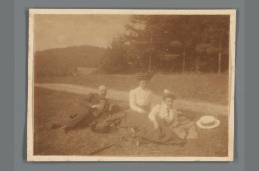 Willem de Jong, Elisabeth de Jong and Johanna (Hans) de Jong Lying in the Grass in Kandersteg, Switzerland