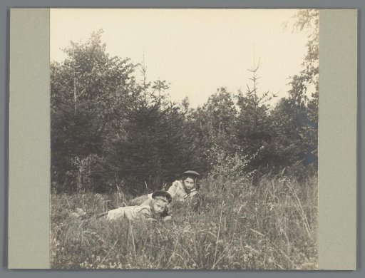 Johanna (Hans) de Jong and Johanna (Nan) Vreede Lying in a Meadow