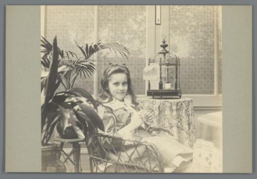 Johanna (Nan) Vreede in the garden room of Piet and Hendrina (Dina) de Jong in Arnhem