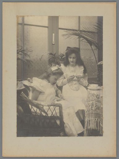 Johanna (Nan) Vreede in the garden room of Piet and Hendrina (Dina) de Jong in Arnhem