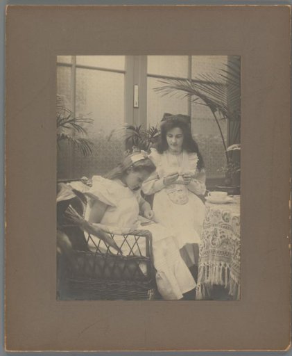 Johanna (Nan) Vreede in the garden room of Piet and Hendrina (Dina) de Jong in Arnhem