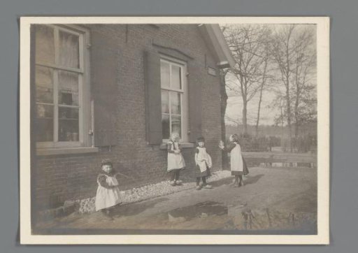 Four Young Girls by a Farm