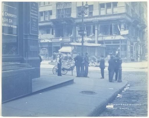 Corner of Walker and Centre Street, New York City, where a subway station was planned
