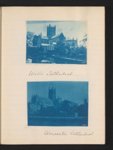 Two photographs of the cathedrals of Wells and Worcester