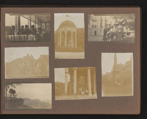 Seven photos of the family and monuments