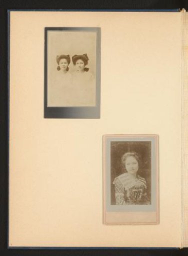Two cartes-de-visite with the mother of Eef Dumas