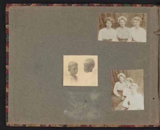 Flyleaf with Photographs of Children and Young Women