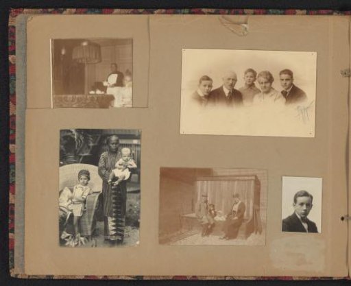 Sheet with family photographs