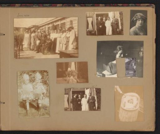 Sheet with family photographs
