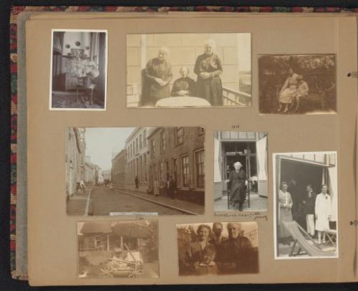Sheet with family photographs in the Netherlands