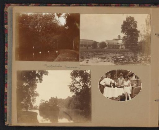 Sheet with photographs at Buitenzorg