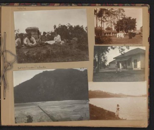 Sheet with photographs of travels in Indonesia