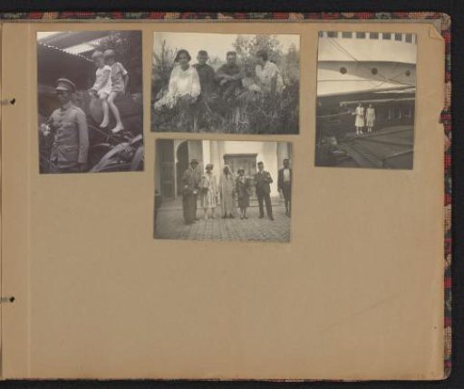 Sheet with photographs of a holiday