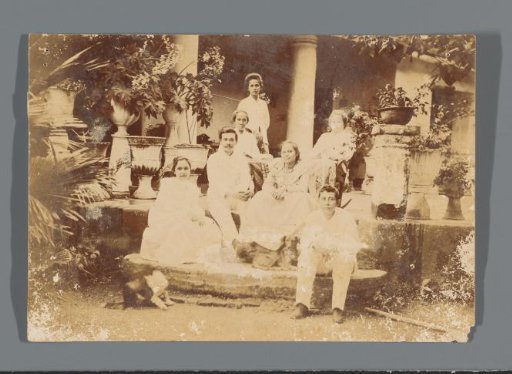 The Dumas Family in the Garden in the Dutch East Indies