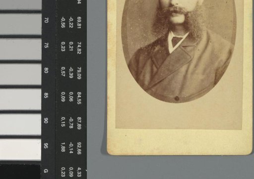 Portrait of an unknown man with sideburns