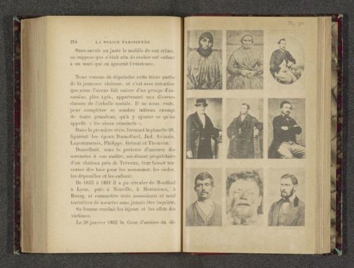Nine portraits of presumably unknown murderers