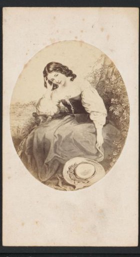 Photographic reproduction of (presumably) a print of a young woman