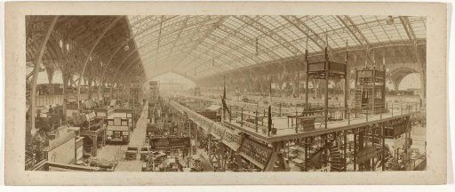 Overview of the Palais des Machines during the 1889 World's Fair in Paris