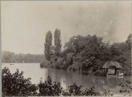 View of a pond in Central Park, New York