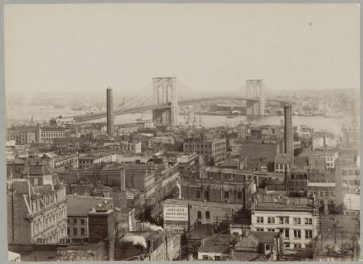 View of New York and the Brooklyn Bridge