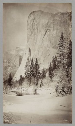 Rock Wall and Water in Winter in the United States