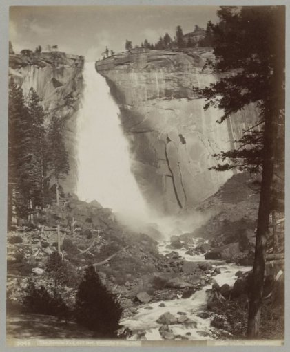 View of the Nevada Falls in Yosemite Valley