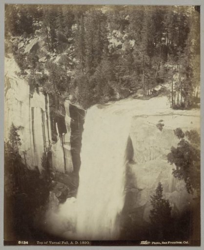Edge of the Vernal Fall in Yosemite National Park