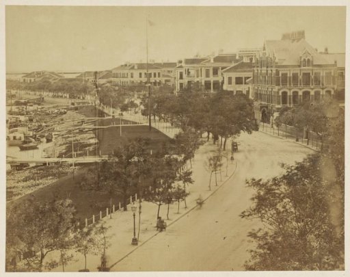 View of the Bund in Shanghai with the Dutch consulate