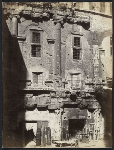 Walls of the Theater of Marcellus on the Via Sugherari in Rome