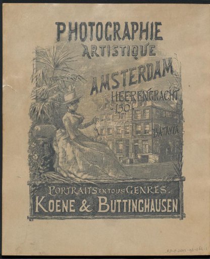 Price list of photography studio Koene & Buttinghausen (front)