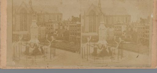 Unveiling of Naatje (The Monument Commemorating the Spirit of the People of 1830-1831) on the Dam in Amsterdam
