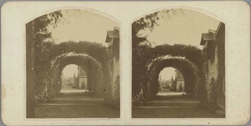 Bower with a gate at the end