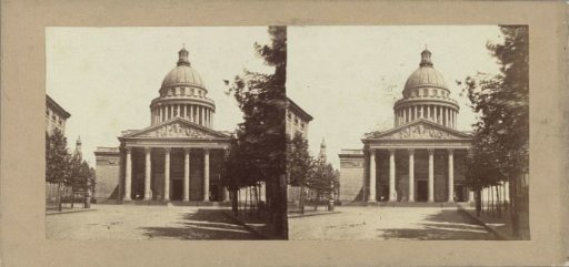 Panthéon in Paris seen from the Rue Soufflot