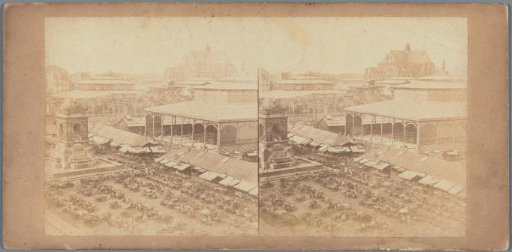 View of the market Les Halles in Paris