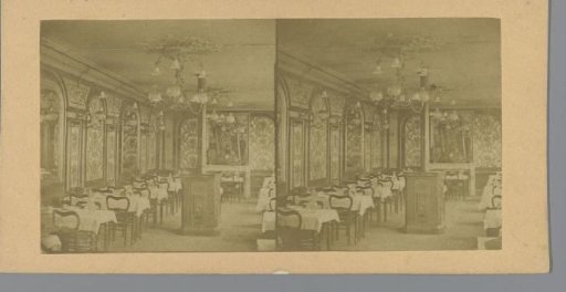 Interior of the restaurant of Café du Globe in Paris