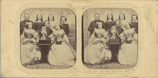 Family portrait by a vase