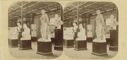 Statues in the Greek and Roman Hall in the Crystal Palace in Sydenham