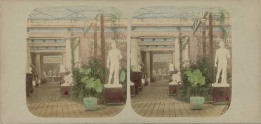 Statues in the Greek forehall of the Crystal Palace in Sydenham