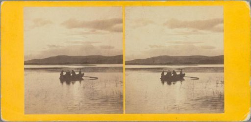 Company in a rowing boat on the Loch of Park in Aberdeenshire