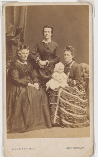 Portrait of three women and a baby