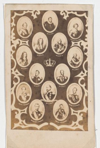 Miniature portraits of members of the Dutch Royal House, from William the Silent to Prince Alexander