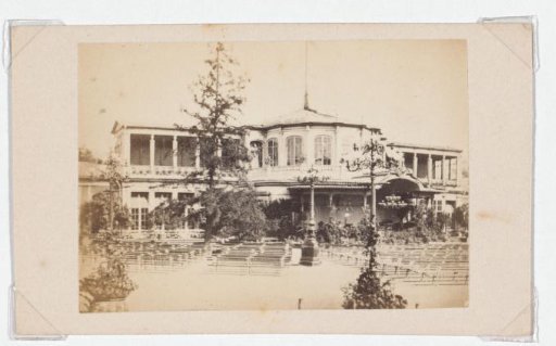 Pavilion with benches in front, possibly in Saint Petersburg or surroundings