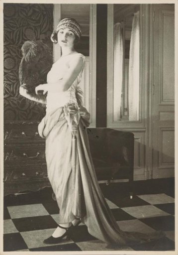 Fashion Photograph of a Woman in a Dress by Paul Poiret, Paris