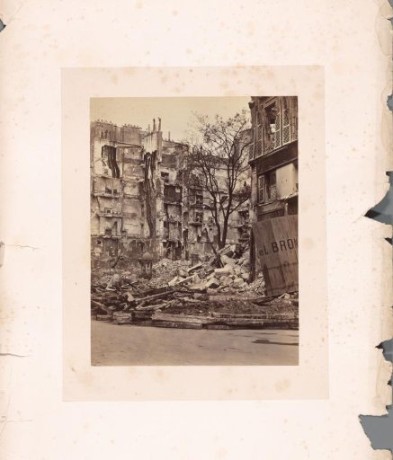 Ruins of buildings in the Rue Royale, Paris